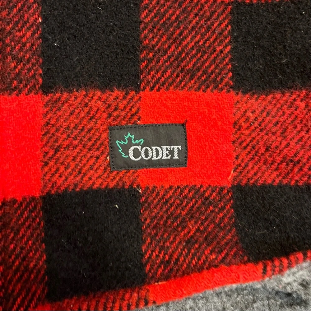 Codet Mens Buffalo Plaid Wool‎ Fleece Lined Full Zip Hunting Vest Size Medium